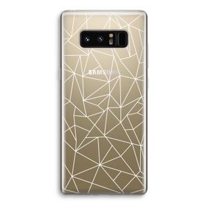 Geometrische lijnen wit: Samsung Galaxy Note 8 Transparant Hoesje