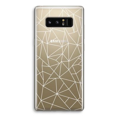 Geometrische lijnen wit: Samsung Galaxy Note 8 Transparant Hoesje