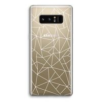Geometrische lijnen wit: Samsung Galaxy Note 8 Transparant Hoesje