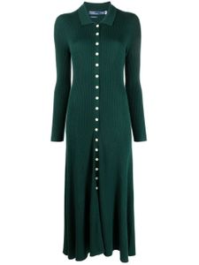 Polo Ralph Lauren robe nervurée laine à coupe mi-longue - Vert