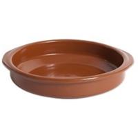 Tapas ovenschaaltje/serveerschaaltje - rond - Spaans terracotta/aardewerk - D12 x H3 cm