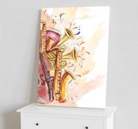 Canvas schilderij muziekinstrumenten