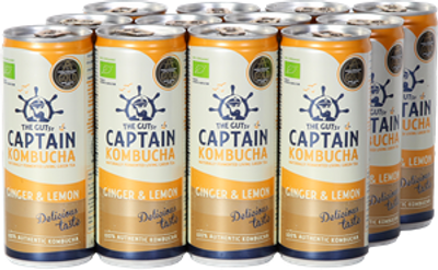 Captain Kombucha Ginger Lemon (12 x 250 ml)