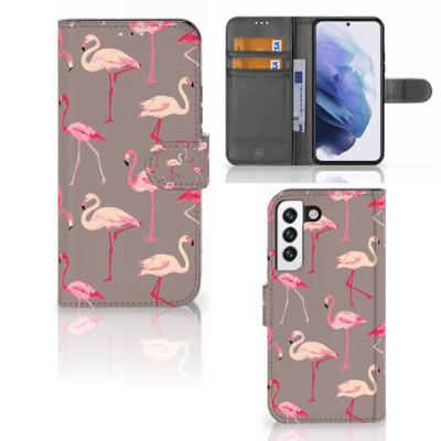 Samsung Galaxy S22 | Telefoonhoesje | Met pasjeshouder | Flamingo