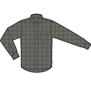 Fjallraven Övik Flannel Heren Overhemd Laurel Green-Indigo Blue M