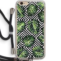 Geometrische jungle: iPhone 6 PLUS / 6S PLUS Transparant Hoesje met koord