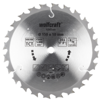 Wolfcraft Handcirkelzaagblad | Voor accu-handcirkelzagen | HM | Ø150 x 10mm | 1 stuk - 6345000
