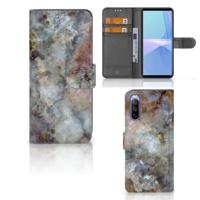 Sony Xperia 10 III | Bookcase | Marmer Grijs