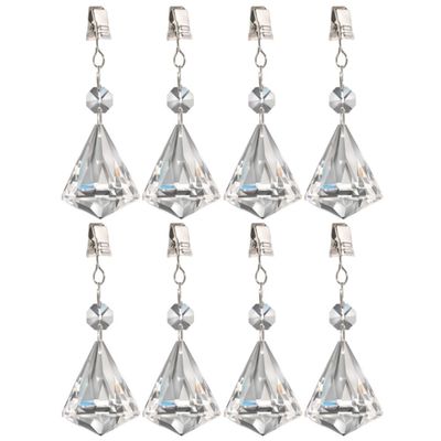 16x stuks tafelkleedgewichtjes kristallen diamant glas