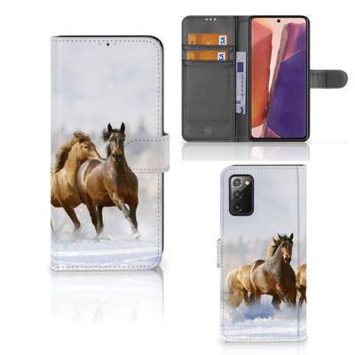 Samsung Galaxy Note 20 | Telefoonhoesje | Met pasjeshouder | Paarden
