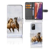 Samsung Galaxy Note 20 | Telefoonhoesje | Met pasjeshouder | Paarden