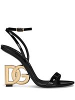 Dolce & Gabbana 3.5 patent-leather sandals - Noir