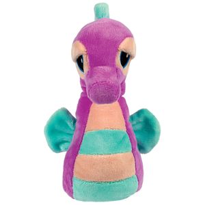 Suki Gifts pluche zeepaardje knuffeldier - cute eyes - paars/blauw - 16 cm