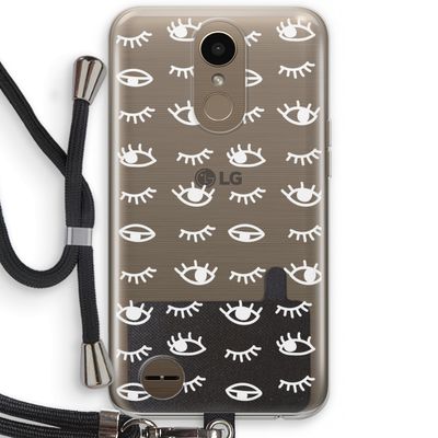 Eye pattern #3: LG K10 (2017) Transparant Hoesje met koord