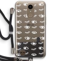 Eye pattern #3: LG K10 (2017) Transparant Hoesje met koord