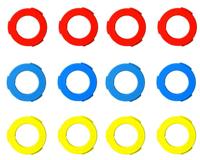 Magura cover-kit voor remklauw blauw/rood/geel 12st. 2701240