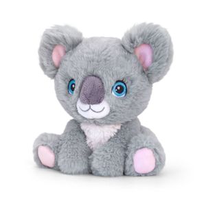 Pluche knuffel dier koala - geborduurde ogen - 16 cm