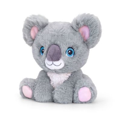 Pluche knuffel dier koala - geborduurde ogen - 16 cm