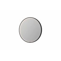INK SP24 spiegel - 80x4x80cm rond in stalen kader incl dir LED - verwarming - color changing - dimbaar en schakelaar - geborsteld metal black 8409457