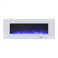 Azurite 127 cm - Witte elektrische haard wandhaard