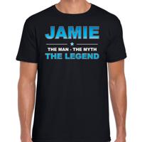 Jamie Voornaam cadeau - The man, The myth the legend - zwart - voor heren - verjaardag