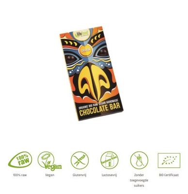 Lifefood Rauwe chocolade cashew bio (70 gr)