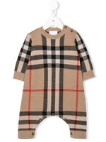 Burberry Kids body en maille fine à carreaux - Marron - thumbnail