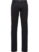 Prada jean droit à coupe cinq poches - Noir