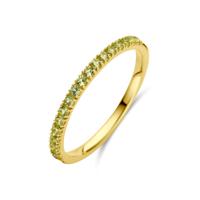 14K Geelgouden Ring met Peridoot Geboortesteen - Augustus 14K Geelgouden Ring met Peridoot Geboortesteen - Augustus