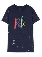 Ralph Lauren Kids t-shirt en coton à logo imprimé - Bleu