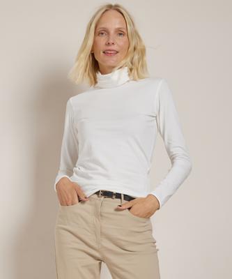 basic top lange mouw met col