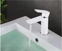 Amora Wastafelkraan - Stijlvolle Koud/Warm Waterkraan met Messing Behuizing