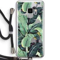 Bananenbladeren: Samsung Galaxy S9 Transparant Hoesje met koord