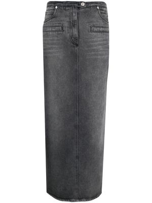 Courrèges jupe en jean Heritage à effet délavé - Gris