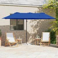 Tuin Cantilever Parasol met slot azuurblauw 372 x 198 x 253 cm