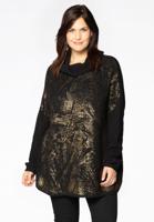 Yoek Pullover gold spray | Zwart | Maat 58/60