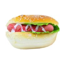 Schattig Hamburger squishy Slow Rising Cream geurende decompressie speelgoed decoratie squeeze kinderen speelgoed (ham worst)