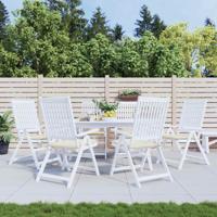 Tuinstoelkussens 6 st 40x40x3 cm oxford stof crèmekleurig