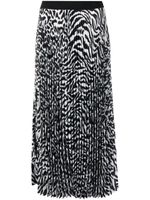 Karl Lagerfeld animal-print pleated skirt - Noir - thumbnail