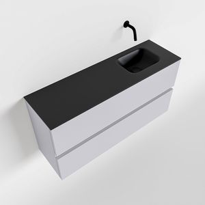 Toiletmeubel Mondiaz Ada | 100 cm | Meubelkleur Cale | Lex wastafel Urban Rechts | Zonder kraangat