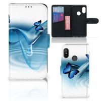 Xiaomi Mi A2 Lite | Telefoonhoesje | Met pasjeshouder | Vlinders