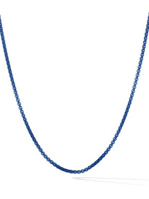 David Yurman coller à maille vénitienne en argent sterling (2,7 mm) - Bleu