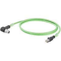 Weidmüller 2485600100 Sensor/actuator dataconnector M12 Aantal polen (sensoren): 8 Stekker, haaks, Stekker, recht 10.00 m 1 stuk(s)