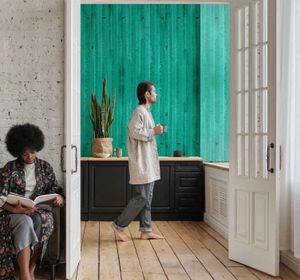Fotobehang mint metallic