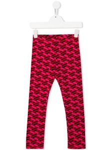 Versace Kids legging La Greca à design stretch - Rouge