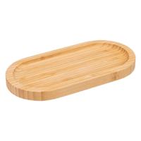 Serveerplankje voor hapjes/fingerfood  - 20 x 10 cm - bamboe hout - borrelplank - tapasplank