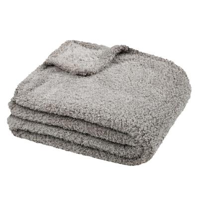 Stof Textiles Plaid/bankdeken Montreal - grijs - 130 x 160 cm - polyester - 1 persoons