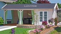 Lugarde B59 Blokhut 700x350 cm 44 mm vurenhout blank- Zadeldak- Hout- Lugarde