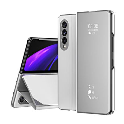 Lunso - Window view cover hoes - Samsung Galaxy Z Fold3 - Zilver