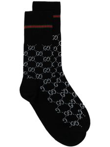 Gucci chaussettes à motif GG - Noir